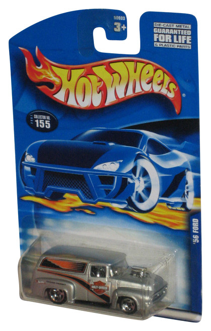 Hot Wheels Silver '56 Ford (2001) Mattel Die-Cast Toy Car #155