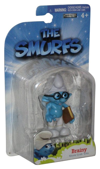 The Smurfs Movie Brainy (2011) Jakks Pacific Movie Grab 'Ems Figure