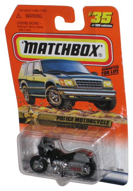 Matchbox Law & Order (1998) Police Motorcycle Bike Toy #35/100