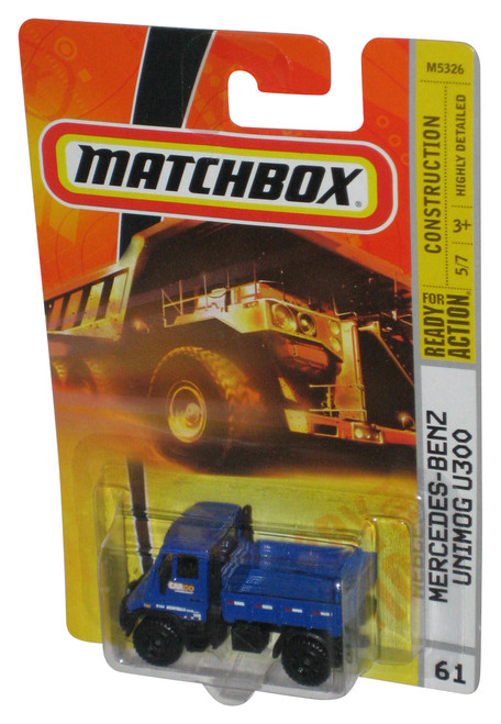 Matchbox Construction (2007) Mercedes-Benz Unimog U300 Blue Toy Truck #61