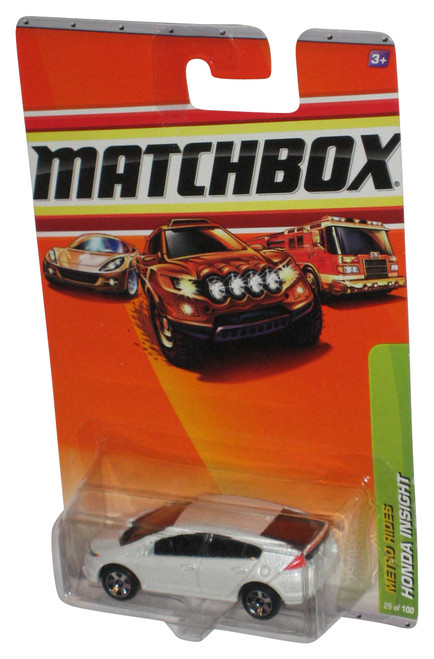 Matchbox Metro Rides (2009) White Honda Insight Die-Cast Toy Car 25/100