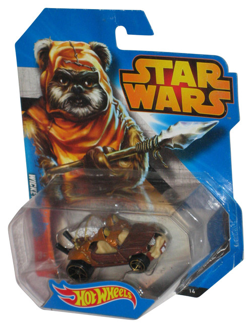 Star Wars Hot Wheels Wicket Ewok (2014) Mattel Vehicle Die Cast Toy Car - (Plastic Partially Loose From Card)