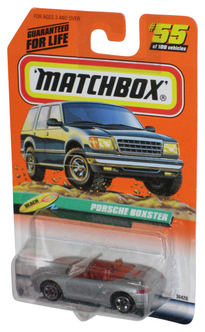 Matchbox Beach Porsche Boxster (1998) Silver Die-Cast Toy Car #55/100