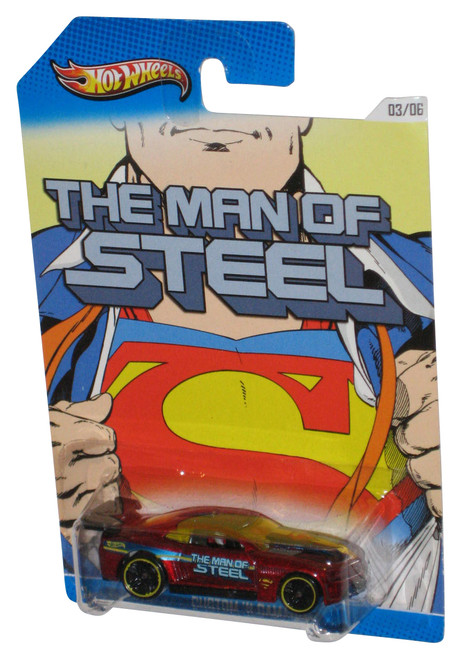 Hot Wheels Superman Man of Steel (2012) Custom Red '11 Camaro Toy Car 3/6