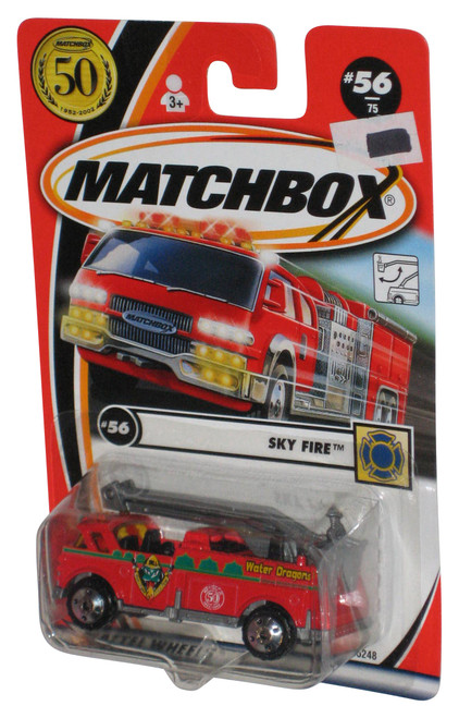 Matchbox Sky Fire (2001) Red 50th Anniversary Die-Cast Toy Truck #56/75