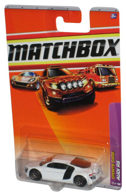 Matchbox Sports Cars (2009) White Audi R8 Die-Cast Toy Car 15/100