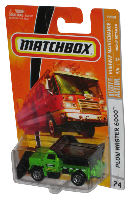 Matchbox Highway Maintenance 5/6 (2008) Green Plow Master 6000 Toy #74