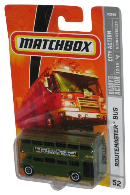 Matchbox City Action 12/13 (2008) Green Routemaster Bus Toy #52