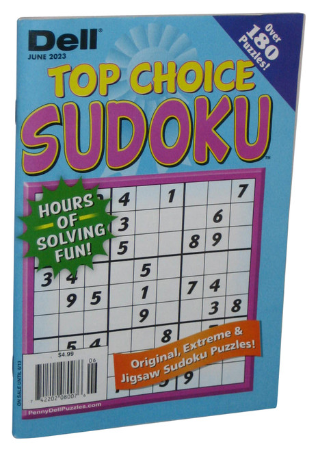 Dell Top Choice Sudoku June 2023 Paperback Magazine Book - (Over 180 Puzzles)