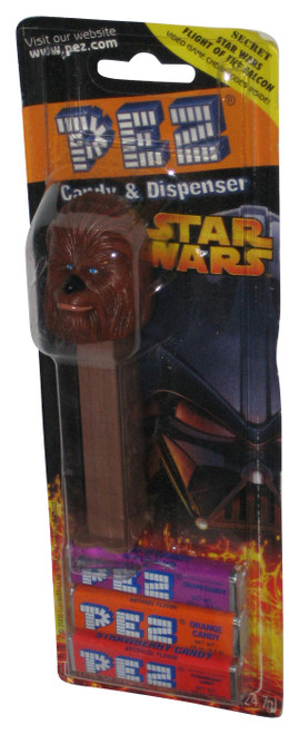 Star Wars Chewbacca PEZ Candy Dispener Brown Toy w/ Candy Rolls - (Plastic Loose From Card)