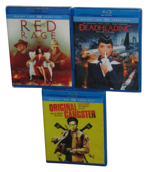 Deadheading Evil On A Plane / Red Rage / Original Gangster Blu-Ray DVD Lot - (3 DVDs)