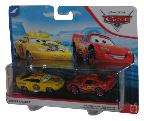 Disney Cars Charlie Checker & Lightning McQueen (2019) Mattel Toy Car Set 2-Pack