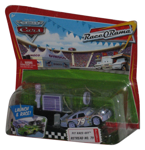 Disney Pixar Cars Movie Pit Race-Off Retread No. 79 Purple Toy w/ Launcher Toy - (Packaging Minor Wear)