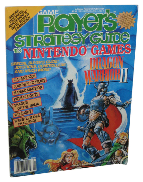 Game Player's Strategy Guide To Nintendo Games January 1991 Magazine Book - (Dragon Warrior II Cover)
