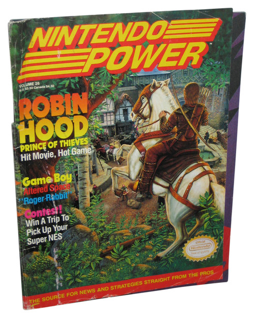 Nintendo Power Vol. 26 Robin Hood Prince of Thieves Magazine Book w/ Metroid Poster
