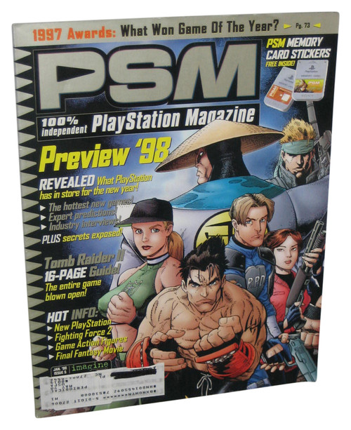 PSM PlayStation Magazine Book January 1998 No. 5 Issue w/ Most Stickers