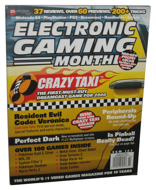 Electronic Gaming Monthly EGM February 2000 Magazine Book - (Crazy Taxi Cover)