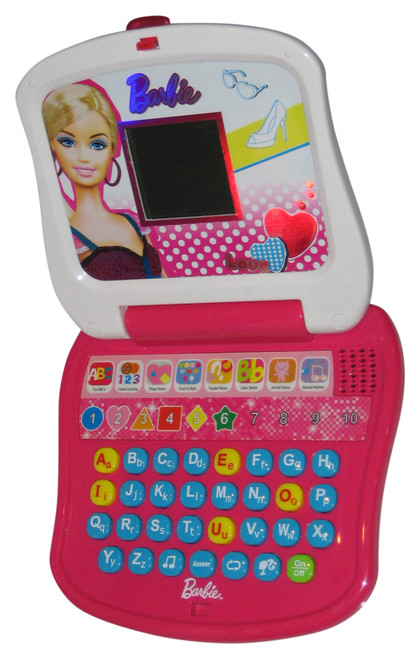 Barbie Pink Learning Laptop Computer Mattel Oregon Scientific Toy BJ68-11