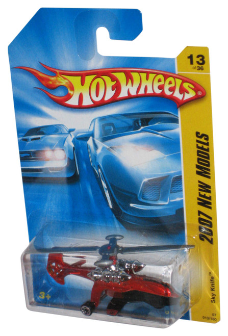 Hot Wheels 2007 New Models Red Sky Knife Toy Helicopter 13/180
