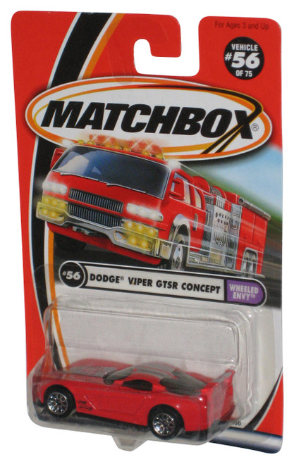 Matchbox Wheeled Envy (2000) Red Dodge Viper GTSR Concept Toy Car #56/75