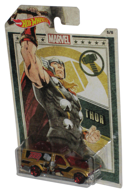 Marvel Time Shifter Thor (2018) Hot Wheels Gold Toy Car 5/6