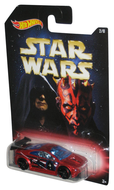 Star Wars Hot Wheels Darth Sidious & Maul (2017) Asphalt Assault Red Car 2/8