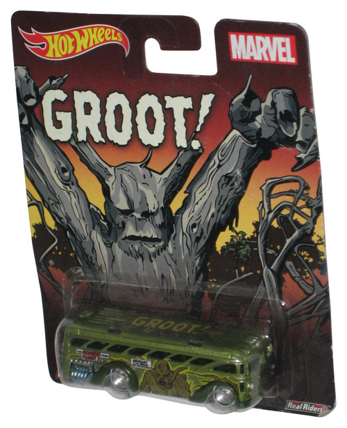 Marvel Guardians of The Galaxy Groot (2014) Hot Wheels Surfin' School Bus Real Riders Toy - (Plastic Loose From Card)