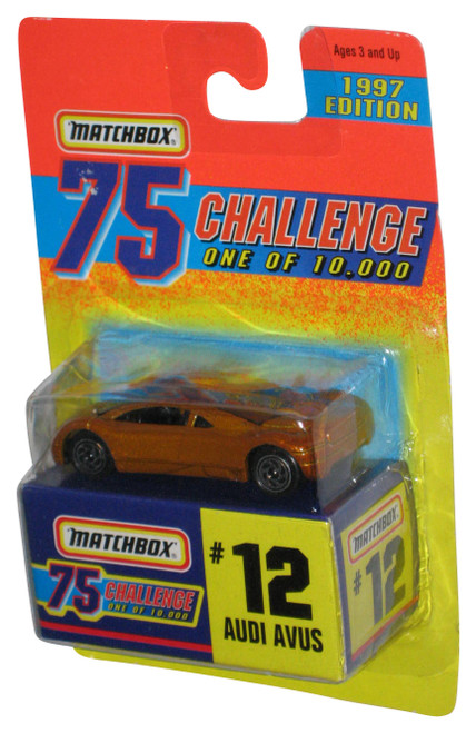 Matchbox 75 Challenge (1997) Mattel Gold Audi Avus Toy Car #12