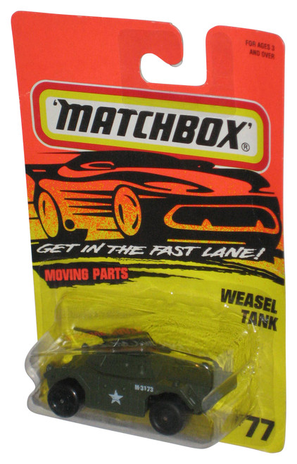 Matchbox Get In The Fast Lane (1995) Moving Parts Weasel Tank Toy #77