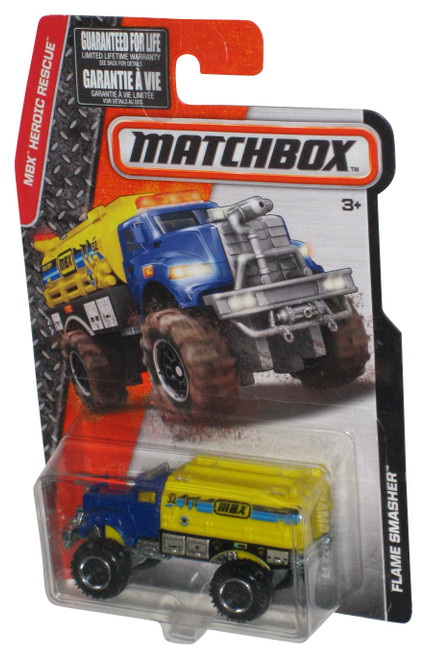 Matchbox MBX Heroic Rescue (2015) Blue & Yellow Flame Smasher Toy Vehicle