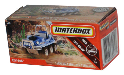 Matchbox Power Grabs Box MBX Off-Road (2018) Blue ATV 6x6 Car 3/20