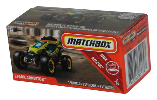 Matchbox Power Grabs Box MBX Rescue (2018) Yellow Spark Arrestor Car 2/30