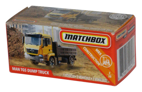 Matchbox Power Grabs Box MBX Construction (2018) Yellow Man TGS Dump Truck Toy 2/20