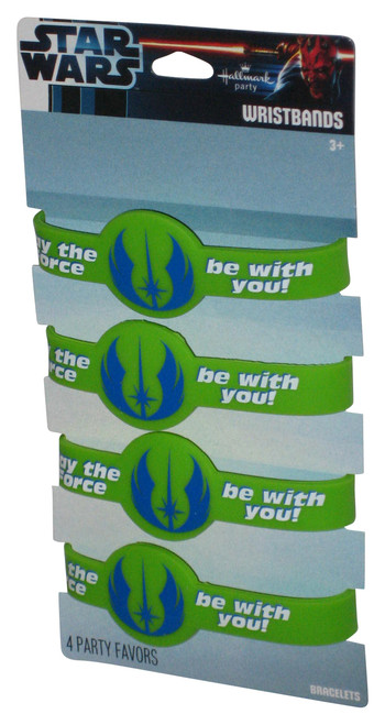 Star Wars Hallmark (2012) Green May The Force Be With You Wristband Bracelet Party Favors Pack