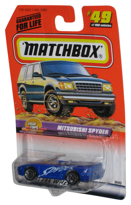 Matchbox Drop Tops (1998) Blue Mitsubishi Spyder Car #49/100