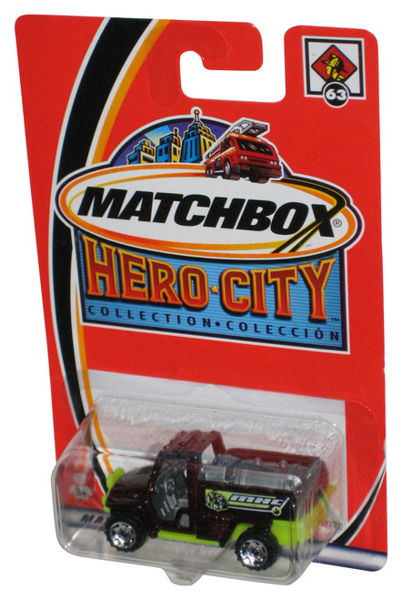 Matchbox Hero City (2003) All-Terrain Red & Green Fire Tanker Toy #63