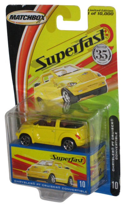 Matchbox Superfast 35th Yellow Chrysler PT Cruiser Convertible Car #10