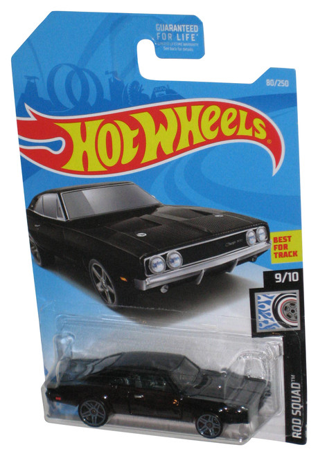 Hot Wheels Rod Squad 9/10 (2017) Black '69 Dodge Charger 500 Car 80/250