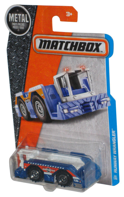 Matchbox MBX Adventure City (2015) Blue Airporter Runway Wrangler Toy Car 20/125