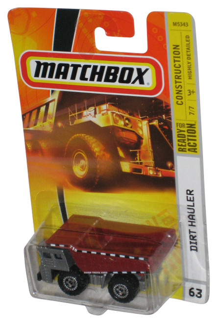 Matchbox Construction 7/7 (2007) Mattel Silver & Red Dirt Hauler Toy #63