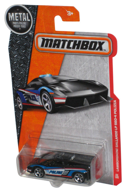 Matchbox Lamborghini Gallardo LP 560-4 Polizia Police (2015) Black Toy Car 92/125