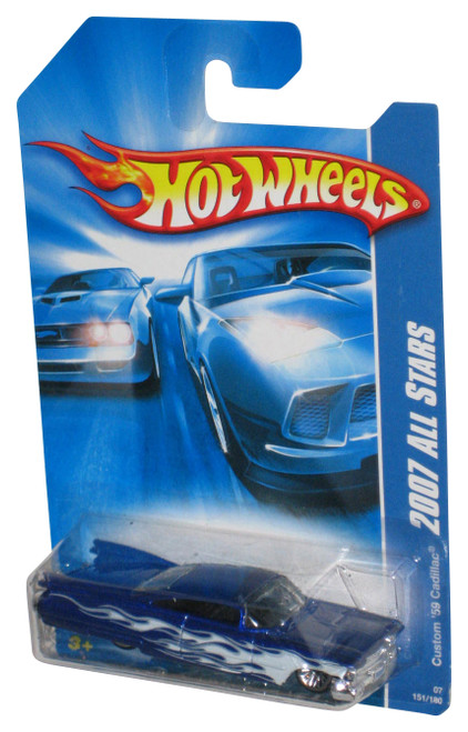 Hot Wheels 2007 All Stars Blue Custom '59 Cadillac Toy Car 151/180