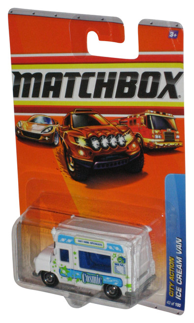 Matchbox City Action (2009) White Cosmic Ice Cream Van Toy #43/100