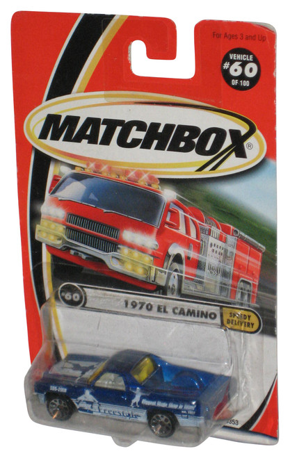 Matchbox Speedy Delivery (2000) Blue 1970 El Camino Car #60/100 - (Minor Wear)