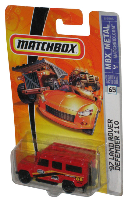 Matchbox MBX Metal (2007) Red '97 Land Rover Defender 110 Toy Car #65 - (Damaged Packaging)