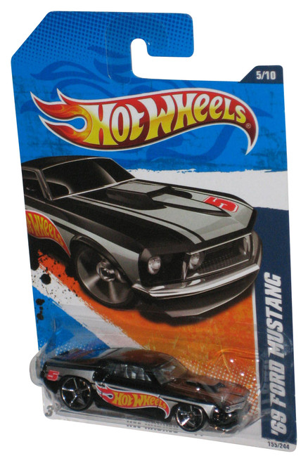 Hot Wheels HW Racing '11 Black '69 Ford Mustang (2010) Toy Car 155/244