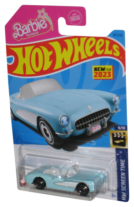 Hot Wheels HW Screen Time 9/10 Barbie The Movie (2023) Blue 1956 Corvette Car 183/250