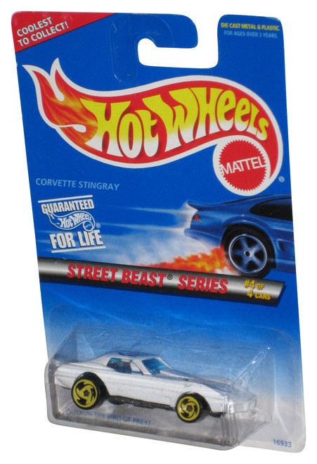 Hot Wheels Street Beast Series 4/4 (1996) White Corvette Stingray Car #560