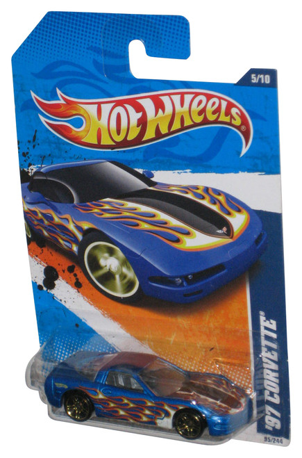 Hot Wheels Heat Fleet Blue '97 Corvette (2010) Die-Cast Toy Car 95/244
