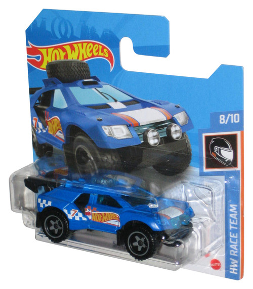Hot Wheels HW Race Team (2018) Blue Sand Burner Toy Car 8/10 - (Short Card)